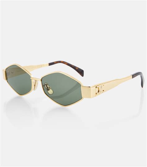 celine gold oval sunglasses|celine sunglasses women's.